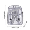 thumbnail image 3 of MMJ Transparent Jelly Backpack PVC Clear Cartoon Bag Lightweight Large Capacity for Travel 12.20x16.93x5.91in, 3 of 6