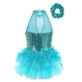 thumbnail image 2 of vastwit Girls Sequins Ballet Dance Letoards Jazz Latin Modern Ballroom Performance Costumes Light Blue 8, 2 of 7