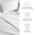 thumbnail image 3 of Noble Linens White Square Pattern Quilted Coverlet Set, Twin / Twin XL, 3 of 9