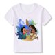 thumbnail image 1 of Lilo de Disney & Stitch niños verano camiseta niñas niños gráfico Tee dibujos animados Anime Tops Boutique niños Stitch ropa Short100 Gao Jinjia LED, 1 of 2