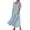 Light Blue, variant on Bigersell Vintage Dress Summer Female Crew Neck Short Sleeve Midi Shirt Dress Style D-27 Short Sleeve Dress Regular Summer Dresses , Orange XL