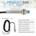 thumbnail image 2 of 5Pcs Inductive Proximity Sensor,NPN NO M8 DC 6-36V 300mA Proximity Switch, 2 of 5