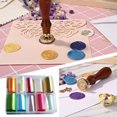 thumbnail image 3 of Peggybuy 10 Rolls/box Handmade Aurora Paper Colorful Crystal Seal Sticker Making Material, 3 of 9