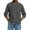 Black, variant on Men's Casual Long Sleeve Waffle Knit Button Down Solid Color Shirt for Spring Fall Comfort Wear,Black,L