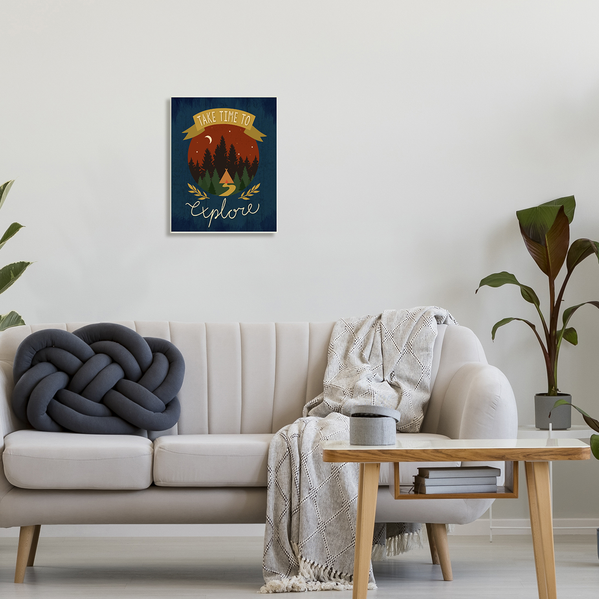 Stupell Industries Time To Explore Woodland Adventure Nighttime Scene Graphic Art Unframed Art Print Wall Art, Design by Louise Allen