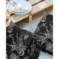 thumbnail image 3 of Outdoor Waterproof Pillow Covers Pack of 2, Black Coastal Starfish Shell Coral Seahorse Ocean Vintage Decorative Throw Pillowcases Cushion Covers for Garden Patio Tent Sofa Couch, 20x20 inch, 3 of 8