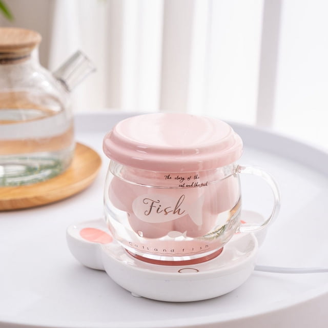 Posavasos con aislamiento térmico y base para taza de salud estilo garra de gato, posavasos de temperatura constante de 55 grados, regalo