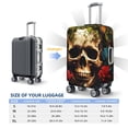 thumbnail image 4 of Fuzoiu Butterfly Flower Plant Skull Print Suitcase Cover,Washable Luggage Covers for Suitcase,Elastic Luggage Protector Cover,Scratch Resistant Travel Suitcase Covers-Small, 4 of 7