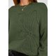 thumbnail image 5 of Suéter PRETTYGARDEN Floral de Punto con Cuello Redondo y Mangas Largas Verde M, 5 of 8