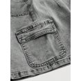 thumbnail image 3 of Womens Light Grey Washed Denim Mini Skirt With Cargo Flap Pockets, 3 of 30