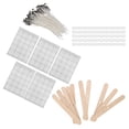 thumbnail image 4 of 100 mechas de vela JAAS 15 cm 100 pegatinas de mechas de doble cara 50 conchas de vela 10 soportes de madera, 4 of 5