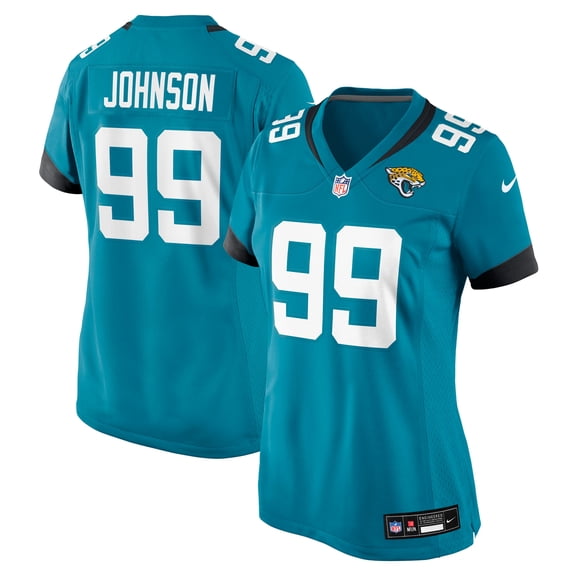 Women's Nike Austin Johnson Teal Jacksonville Jaguars Team Game Jersey
