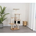thumbnail image 3 of Vibrant Life 56"Minimalist Cat Tree with Large Condo, Perch, Laminated Steps, Scratching Posts,Beige, 3 of 6