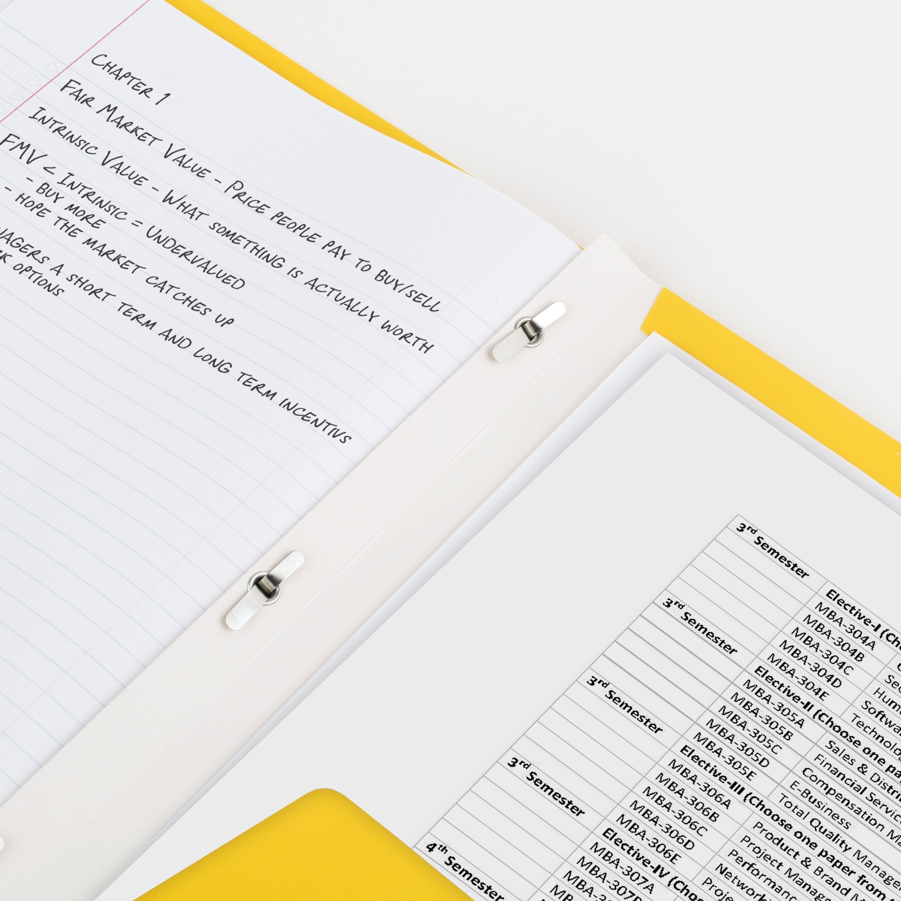 (3 pack) Five Star Pocket and Prong Paper Folder, Harvest Yellow