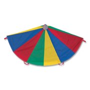Champion Sports Multi-Colored Parachute, 24-Foot Diameter, Ripstop Nylon, Single Piece
