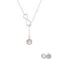 thumbnail image 2 of Delight Jewelry Silvertone 13.5mm Round Locket Silver tone Elegant Infinity Lariat Necklace, 2 of 4