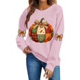 thumbnail image 2 of VKOYWKM Women's Fall Thanksgiving Sweatshirt Pumpkin Graphic Crewneck Long Sleeve Pullover Top, 2 of 5
