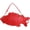 Red, variant on 3D Fish Shaped PU Leather Crossbody Bag Novelty Mini Shoulder Handbag for Party Daily Use 32x7x13cm Black