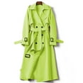 thumbnail image 4 of Outfmvch Trench Coat Women,wool Coats,jackets for Women,trench Coat Long Double Jacket Classic Elegant Windproof Overcoat with Belt Fall Winter Outwear,winter Coats a Mint Green S(Clearance), 4 of 5