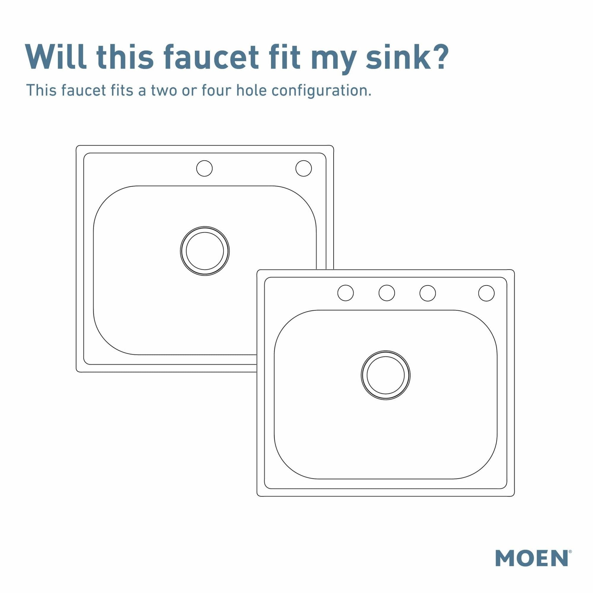 °⑅ʚYuinaɞ⑅° Chateau Chrome One-Handle Low Arc Kitchen Faucet – Moen