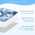 thumbnail image 4 of Ironing Mat Portable Ironing Blanket for Table Top Travel Ironing Pad for Washer Dryer 27.6" x 47.2" Watercolor Indigo Waves, 4 of 6
