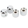 thumbnail image 2 of Guitar Tone Volume Knobs, 4Pcs Metal Dome Guitar Knob Iron Professional Replacement Strong  For Bass Black,Silver, 2 of 8