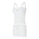 thumbnail image 4 of Mujeres Pantalones Traje Fiesta Casual Verano Chaleco Sin Mangas Crop Tops Encaje Floral Pantalones Cortos Nituyy Conjunto de top y pantalón de encaje blanco de verano, 4 of 5