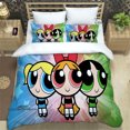 thumbnail image 4 of Juegos de cama con dibujos animados 3D de Powerpuff Girls, exquisitos suministros para la cama, juego de edredón, juego de cama de lujo, regalo de cumpleaños, 4 of 8