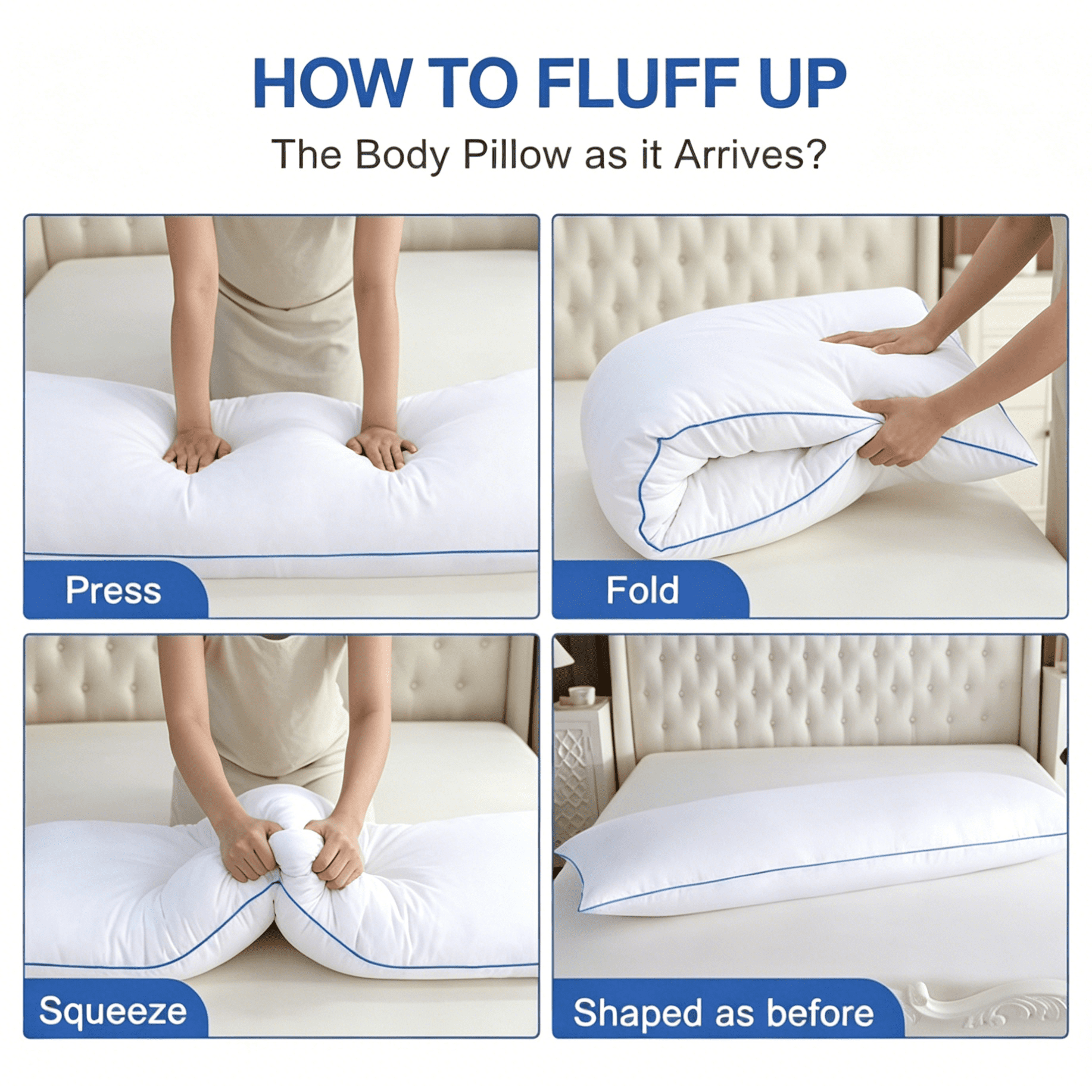 Oaskys Memory Foam Body Pillow with Rolled Edge Design – Long Support Cushion, Ideal for Side Sleepers, Pregnancy Maternity & Post Surgery Recovery