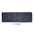 thumbnail image 4 of Better Trends 18" x 54" Bathroom Runner Mat, Poly-Cotton Tufted Bathroom Rug, Water Absorbent, Reversible Bath Mat Machine Washable (Navy) Alma Collection, 4 of 6