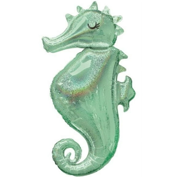 Loftus International A3-7800 Mermaid Wishes Seahorse Holographic Super Shape Balloon