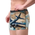 thumbnail image 2 of Pofeuu Airplane World Map Adventure Print Men’s Boxer Briefs, Moisture-Wicking Underwear, Regular,Trunk-Medium, 2 of 5