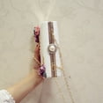 thumbnail image 3 of Bolso de noche de cuero para mujer, cartera de mano con flores para cena, fiesta, boda, color blanco (flores aleatorias), 3 of 5