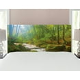 thumbnail image 1 of Woodland Headboard, Forest Scene at Golitha Falls Nature Reserve on the River Fowey Cornwall England, Upholstered Decorative Metal Bed Headboard with Memory Foam, Full Size, Green Brown, by Ambesonne, 1 of 4