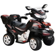 Costway 4 Wheel Kids Ride On Motorcycle 6V Battery Powered R C Electric Toy Power Bicyle Black by Costway