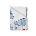 thumbnail image 2 of Modern Soft Flannel Fleece Throw Blanket, Fluffy Sketchy Hand Drawn Clouds with Hanging Hearts Work of Art, Cozy Plush for Indoor and Outdoor Use, 60" x 80", Violet Blue Magenta, by Ambesonne, 2 of 6