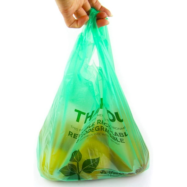 100 sacs poubelles biodégradables, sacs poubelles compostables  biodégradables de 20 litres d'épaisseur pour la nourriture, Househol