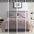 thumbnail image 5 of Bourina 3-Piece Full Size Comforter Set, Pleated Wrinkle-Resistant Microfiber Bedding, Pink,All-Season, 5 of 7