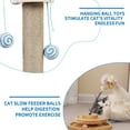 thumbnail image 5 of Marchul 4 in1 Interactive Cat Toy, Cat Scratching Post with Hanging Ball, Cat Food Treat Toy for Indoor Cats and Kittens with Wooden Track Balls, Kitten Sisal Scratcher Toy with Cat Treat Dispenser, 5 of 6