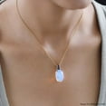 thumbnail image 3 of LUXORO AAA Opal Champagne Diamond Cushion 14K Rose Chunky Solid Real Gold Jewelry Pendant for Women Jewelry Ct 8.58 I3 Clarity Engagement Anniversary Wedding Promise Birthday Gifts for Women, 3 of 8