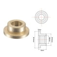 thumbnail image 3 of Uxcell 6x10x6mm Flange Sleeve Bearings Sintered Bronze Self-Lubricating Bushing 4 Pack, 3 of 6