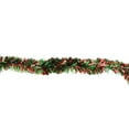 thumbnail image 2 of Northlight 12' x 3.5" Unlit Green/Red Wide Cut Christmas Tinsel Garland, 2 of 5