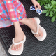 thumbnail image 3 of Chanclas de plataforma para mujer, zapatos de playa para vacaciones de verano, antideslizantes, ligeros, suaves, con tacones altos, zapatillas de nube para mujer, 3 of 5