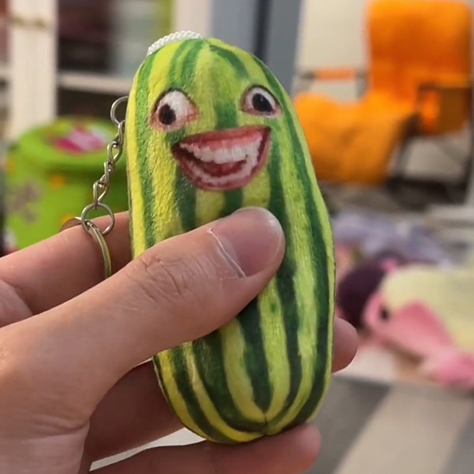 Kripyery Soft Stuffed Keychain Watermelon Plush Doll with Humorous