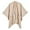 Khaki, variant on Women's Solid Color Pocket Shawl Versatile Fringe Slit Cape Travel Outerwear Warm Cardigan Scarf for Women Coffee