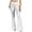 White, variant on Womens Workout Leggings Vintage Stylish Skinny Flared Yoga Trousers Elastic Spandex High Waist 7/8 Length Trousers Solid Sweatpants for Lady Joggers Vacation White