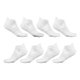 thumbnail image 1 of Qarigey 4 pares de calcetines cortos transpirables y ligeros con forro para correr, calcetines de cinco dedos para hombres, duraderos Medias blanco, 1 of 6