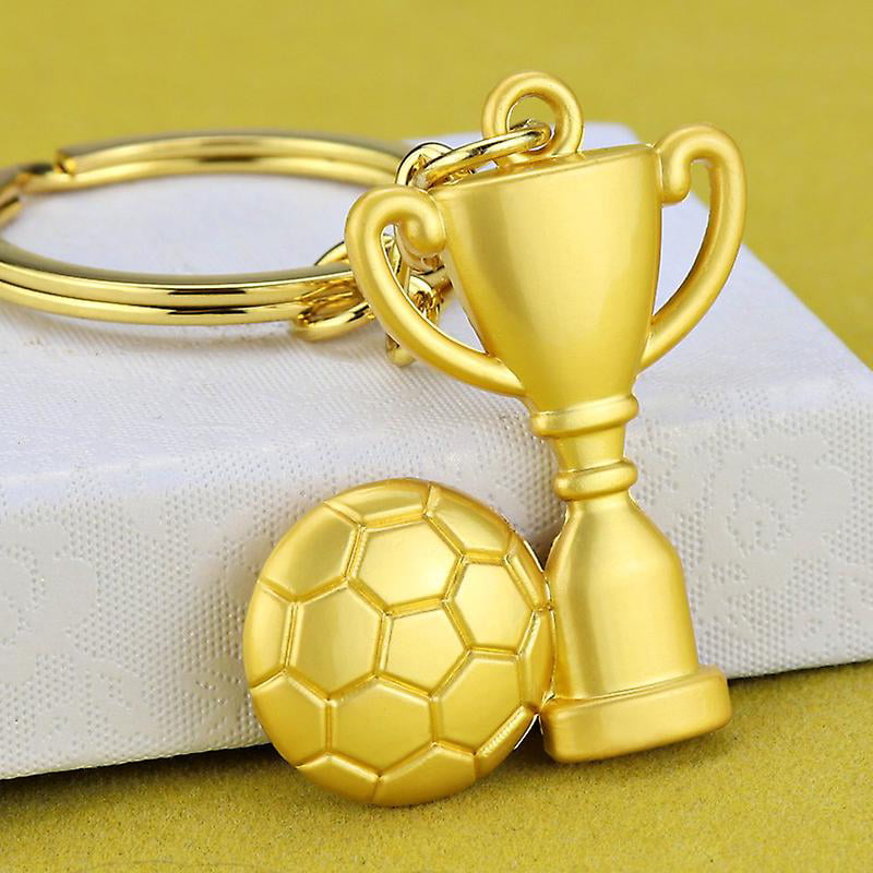 2 Inch Tall Football Award Keychain Soccer Trophy Keychain 
