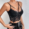 thumbnail image 1 of LSLJS Women's Hollowed Out Lace Eyelashes Underwire Fishbone Short Style Design Sense Small Vest, Womens Lingeries, 1 of 8
