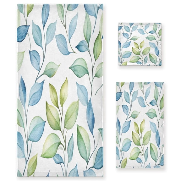 Three-Piece Towel Set Face Towel Towel Set Hand Towel Bath Towel Cotton Bath Towels Bath Towel Sets Hand Bath Towels Cool Leaf